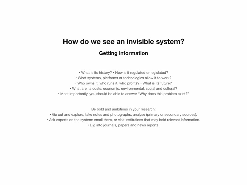 How do we see an invisible system? Research questions for students. Course slide, 2026